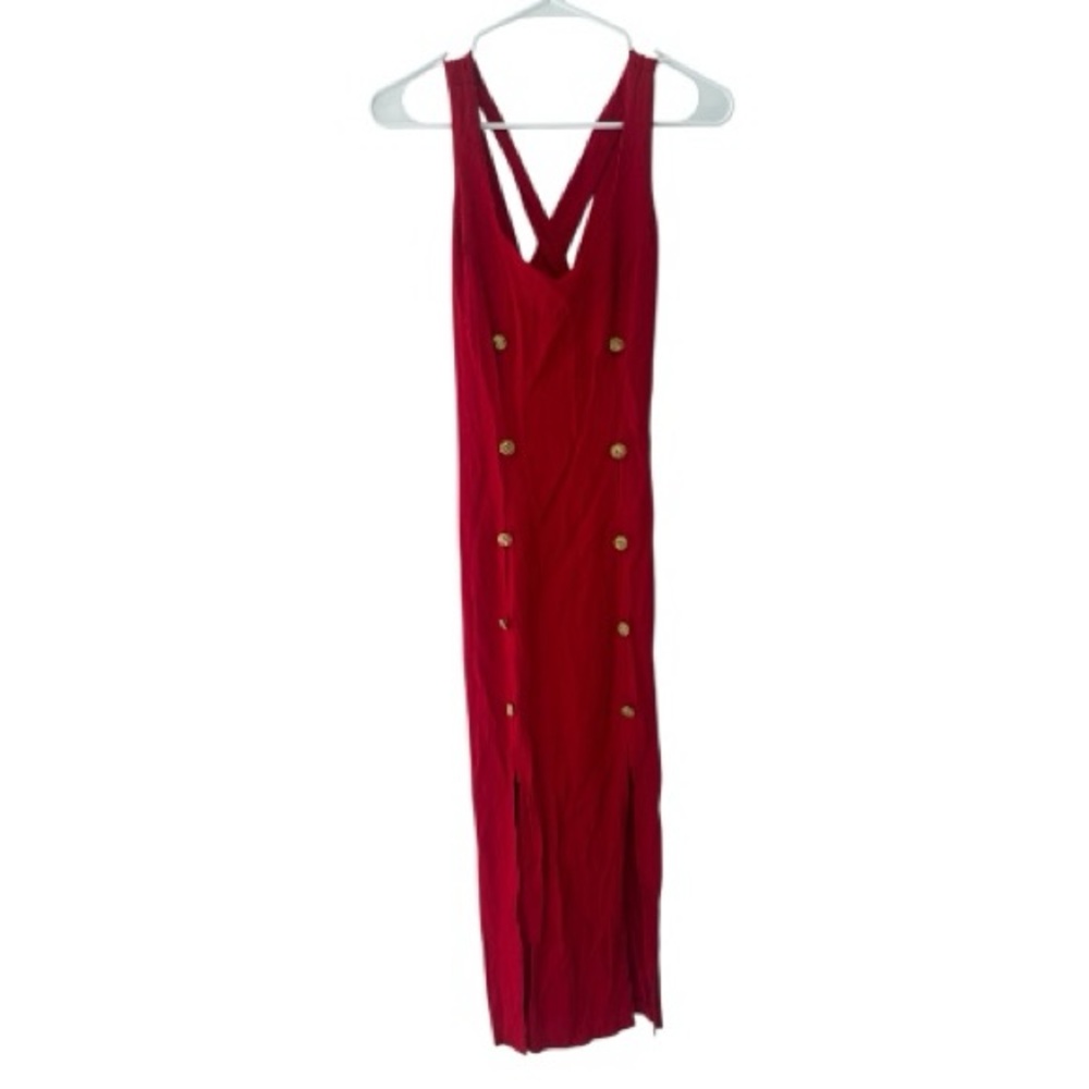 Vintage Elegant Red Sleeveless Dress size xs